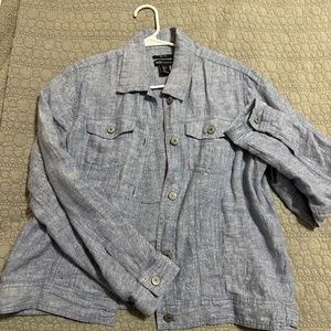 Jones of NY Blue Linen Jacket - Large